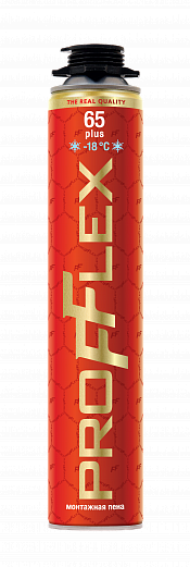 Пена монтажная проф PROFFLEX PRO 65 л Plus (RED) зима, опт