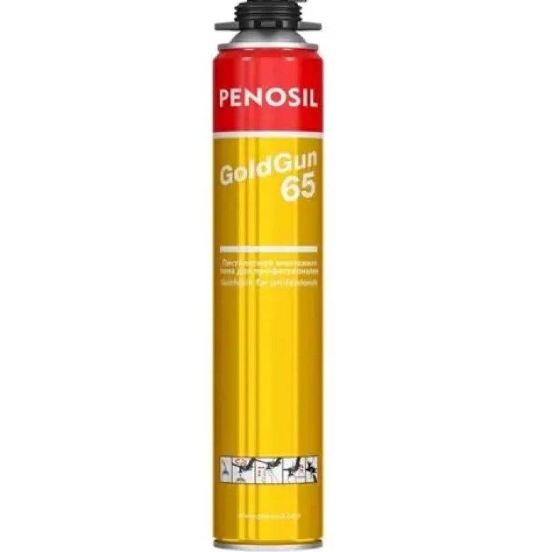 Пена монтажная проф PENOSIL GoldGun (Пеносил ГолдГан) 65, 875 ml -5С до +35С A1639Z, 1000 гр.
