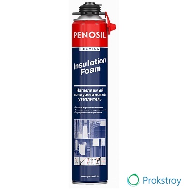 Penosil Premium Insulation Foam (Пеносил Премиум Изоляция Фам), напыляемый полиуретановый утеплитель, 890 ml