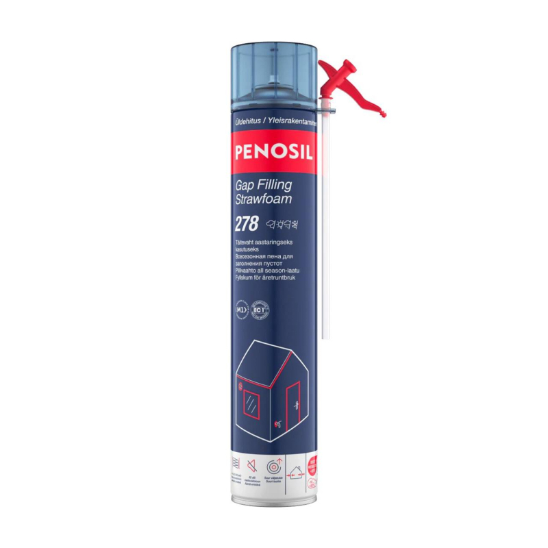 Пена монтажная бытовая PENOSIL (Пеносил) Gap Filling Strawfoam 278 всесезонная 650 мл,A1629Z