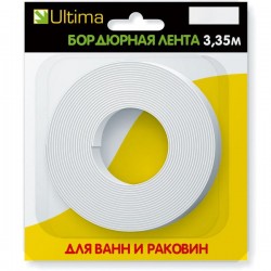 ULTIMA (Ультима),бордюрная лента 30х30мм, белый, 3,35м